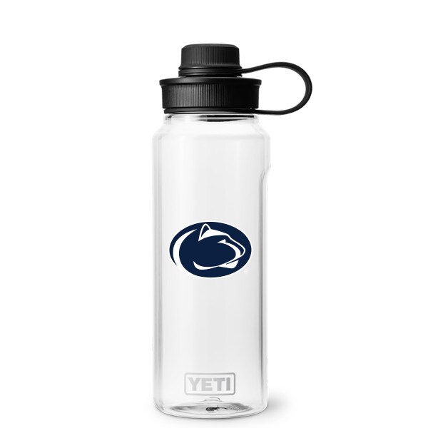 plastic Yeti bottle with tethered chug cap and Penn State Athletic Logo
